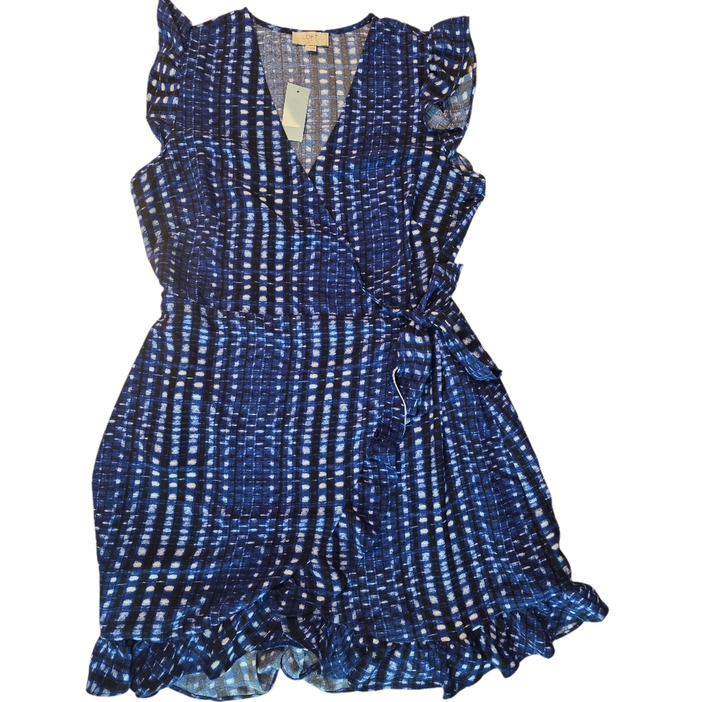 Ann Taylor Loft wrap Ruffle Tie Waist Romper Sz 8 Petite New With Tag